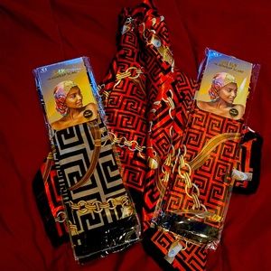 Stylish soft satin look head-wrap scarf! Fashion scarf!